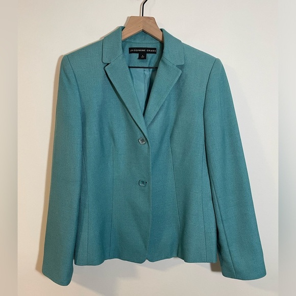 Josephine Chaus Jackets & Blazers - Josephine Chaus Silk Two Piece Suit Blazer Size 8. Skirt Size 10 Aqua Blue/Teal